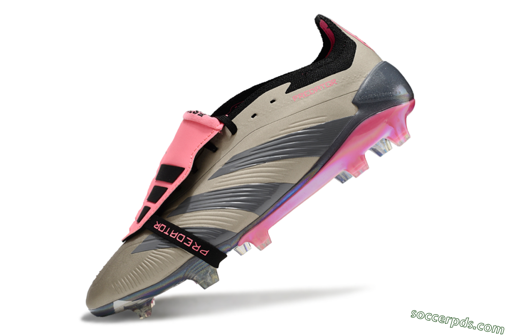 Adidas Predator Elite Foldover Tongue FG Low-Tops Football Boots - Pink/Black/Silver/Gold 5