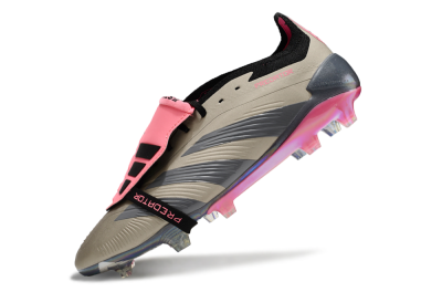 Adidas Predator Elite Foldover Tongue FG Low-Tops Football Boots - Pink/Black/Silver/Gold