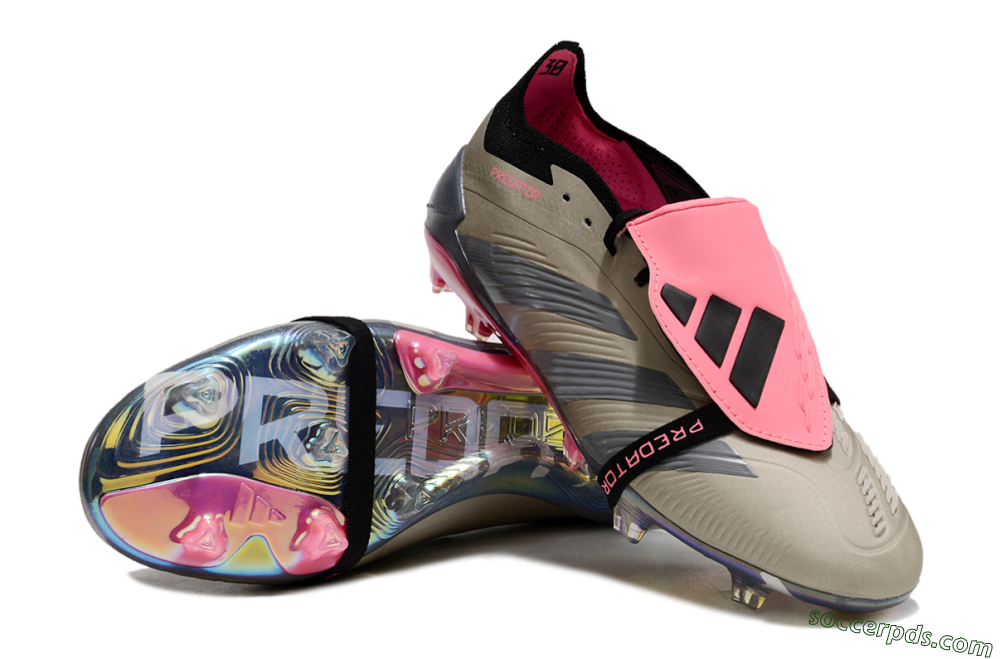 Adidas Predator Elite Foldover Tongue FG Low-Tops Football Boots - Pink/Black/Silver/Gold 3