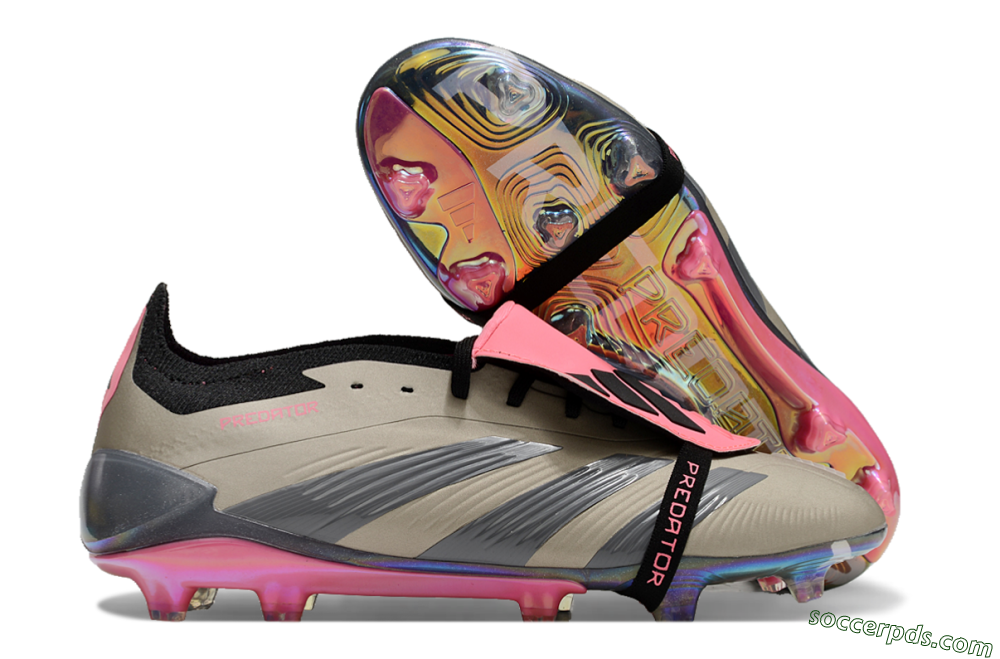 Adidas Predator Elite Foldover Tongue FG Low-Tops Football Boots - Pink/Black/Silver/Gold 1