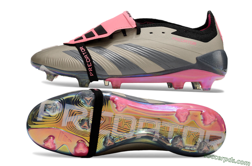 Adidas Predator Elite Foldover Tongue FG Low-Tops Football Boots - Pink/Black/Silver/Gold 0