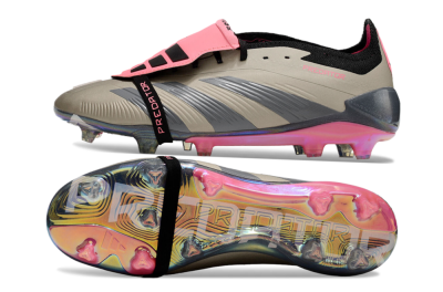 Adidas Predator Elite Foldover Tongue FG Low-Tops Football Boots - Pink/Black/Silver/Gold