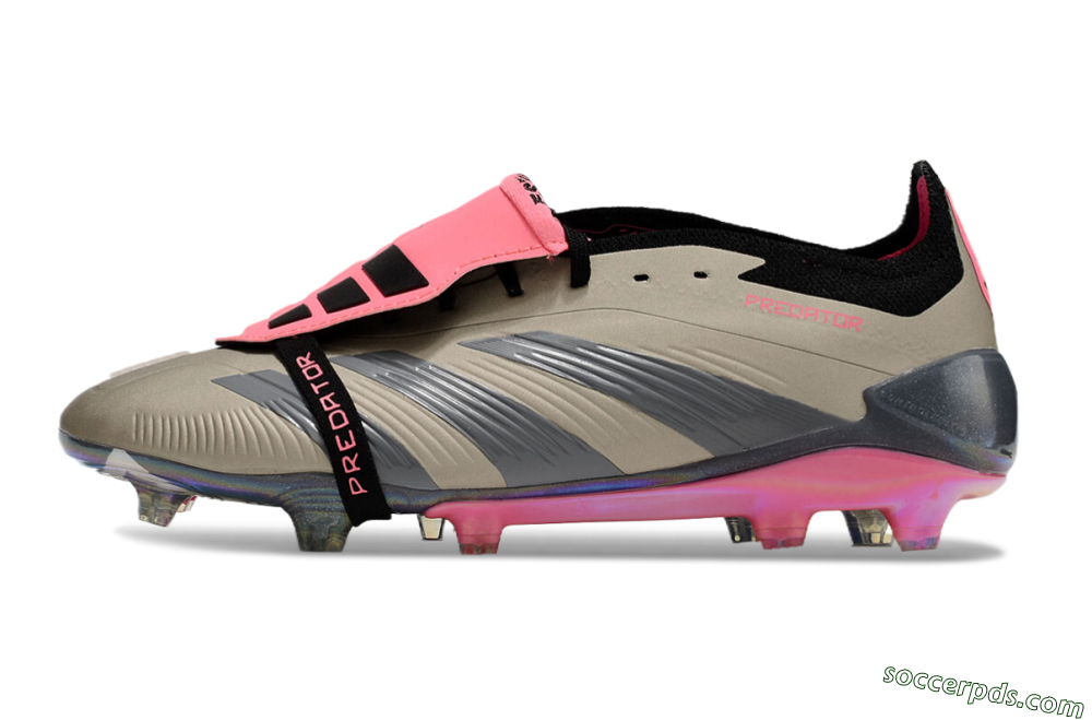 Adidas Predator Elite Foldover Tongue FG Low-Tops Football Boots - Pink/Black/Silver/Gold 2
