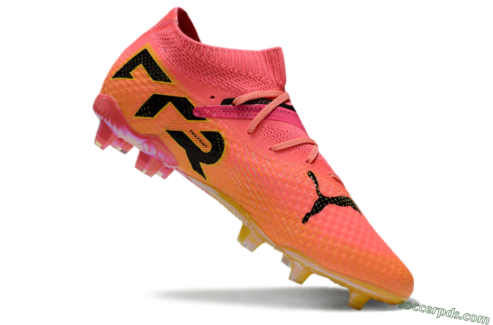 Puma Future Ultimate FG Low-Tops Football Boots - Pink/Yellow/Black 4