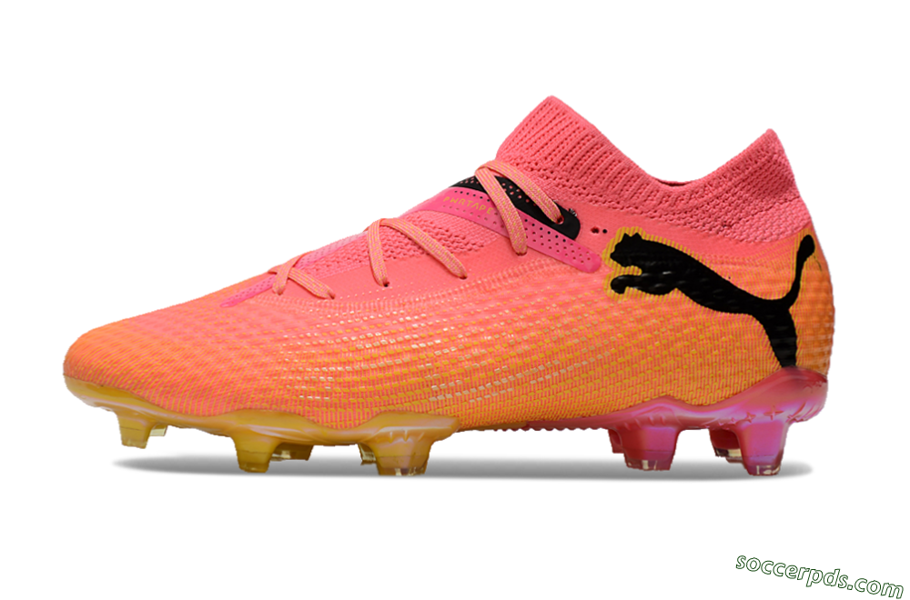 Puma Future Ultimate FG Low-Tops Football Boots - Pink/Yellow/Black 2