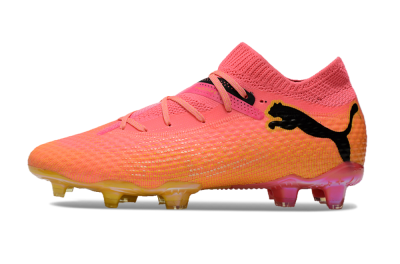 Puma Future Ultimate FG Low-Tops Football Boots - Pink/Yellow/Black