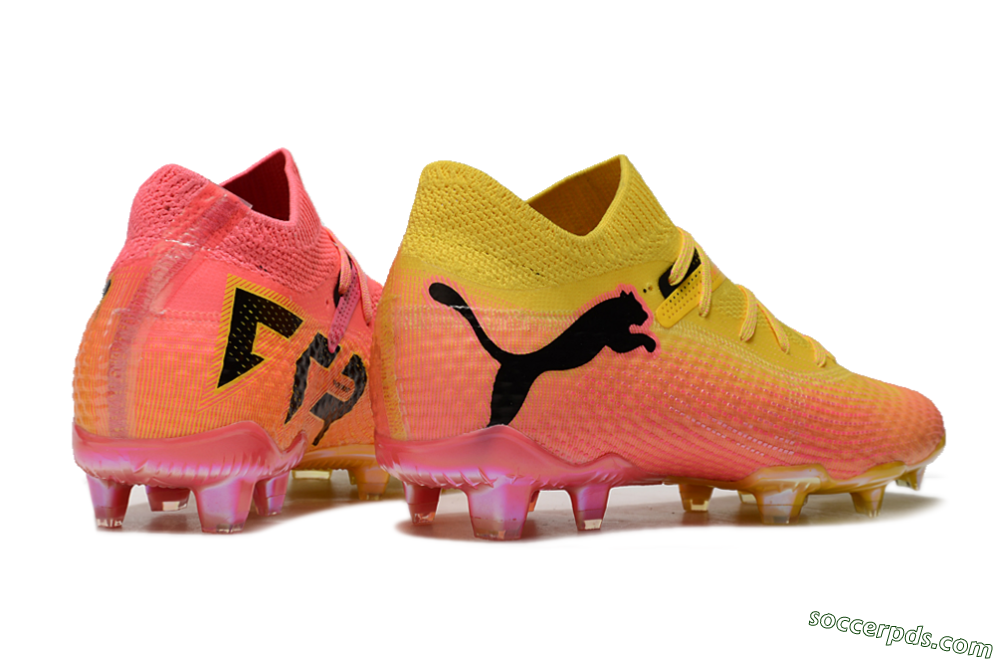 Puma Future Ultimate FG Low-Tops Football Boots - Pink/Yellow/Black 6