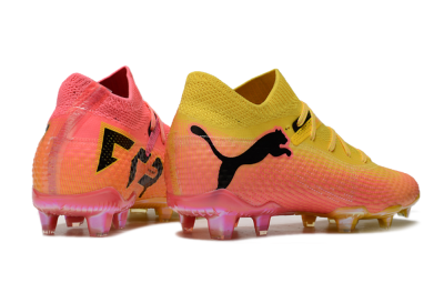 Puma Future Ultimate FG Low-Tops Football Boots - Pink/Yellow/Black
