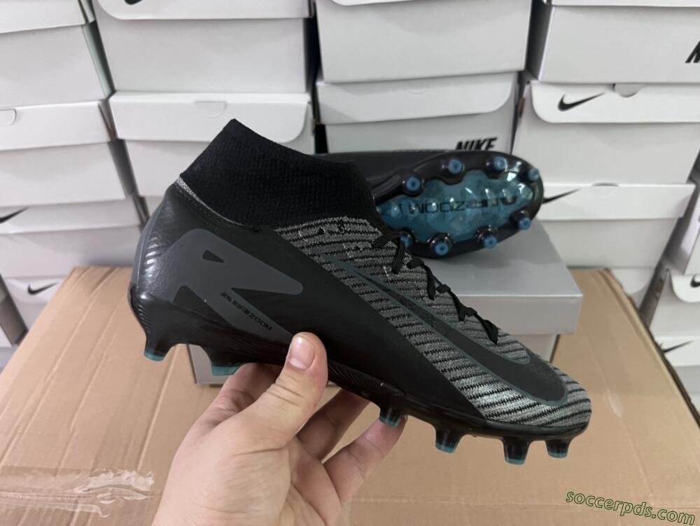 Nike Air Zoom Mercurial Superfly 10 Elite AG High-Tops Football Boots - Blue/Silver/Jade