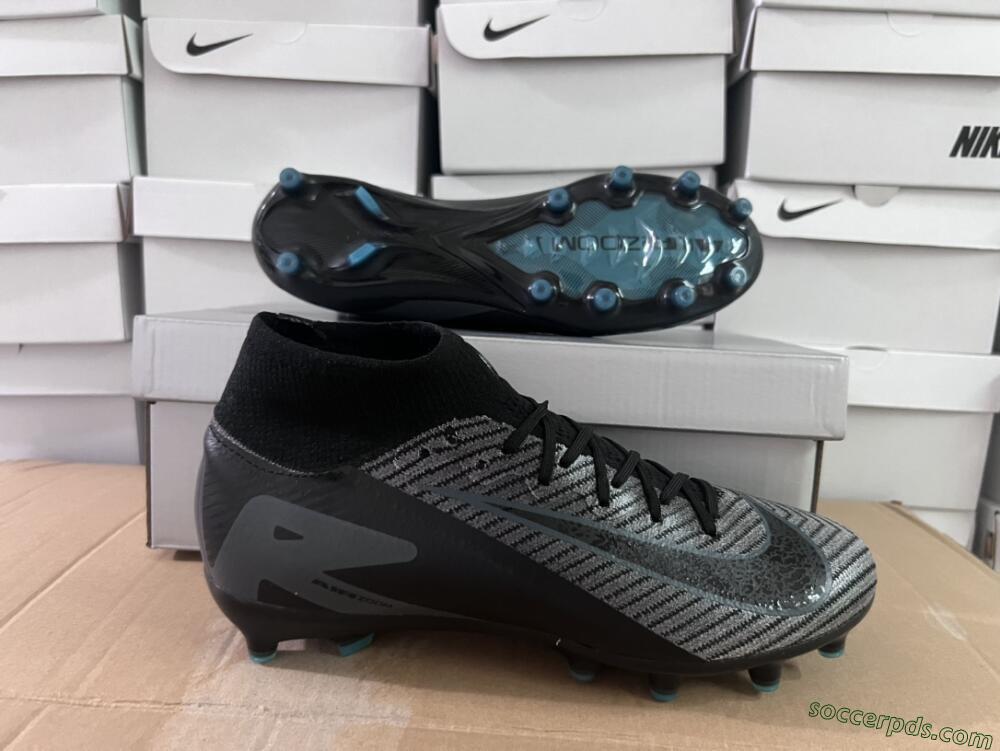 Nike Air Zoom Mercurial Superfly 10 Elite AG High-Tops Football Boots - Blue/Silver/Jade