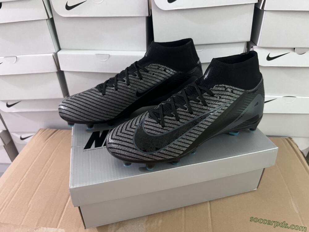 Nike Air Zoom Mercurial Superfly 10 Elite AG High-Tops Football Boots - Blue/Silver/Jade