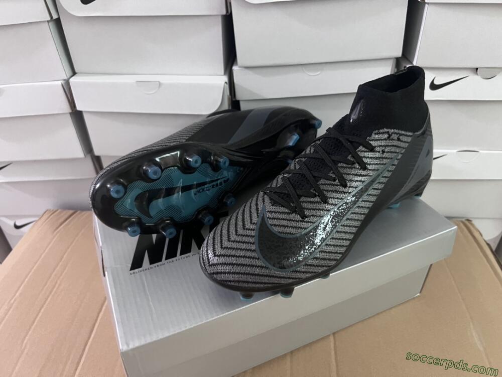 Nike Air Zoom Mercurial Superfly 10 Elite AG High-Tops Football Boots - Blue/Silver/Jade