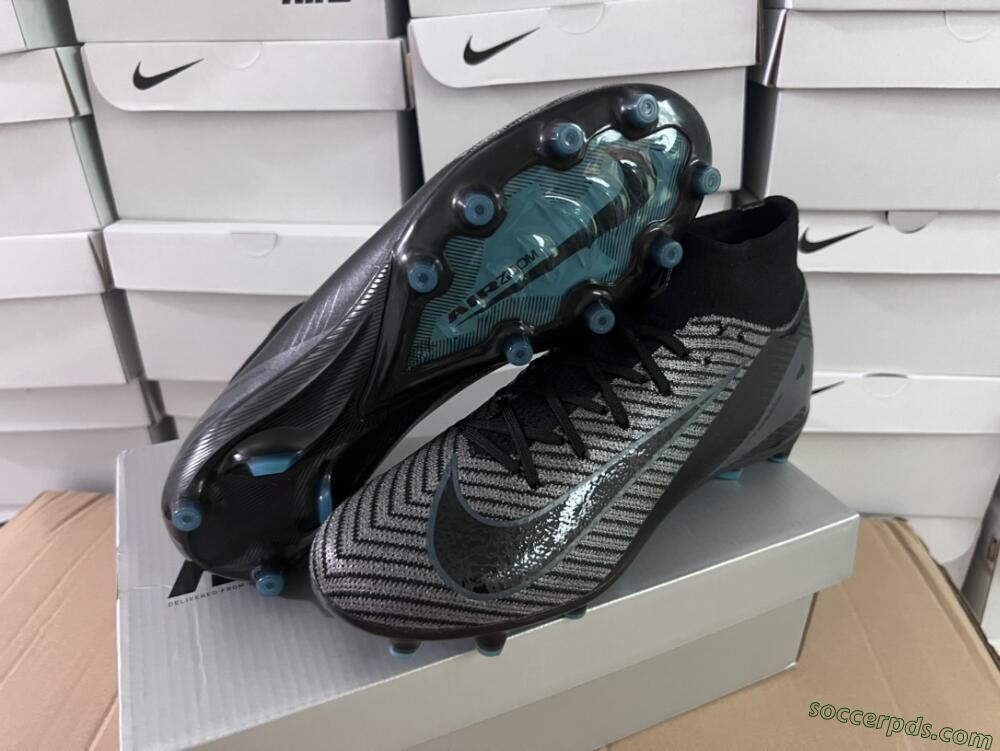 Nike Air Zoom Mercurial Superfly 10 Elite AG High-Tops Football Boots - Blue/Silver/Jade