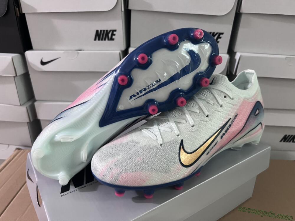 Nike Air Zoom Mercurial Vapor 16 Elite AG Low-Tops Football Boots - Jade/Yellow/Pink/Blue