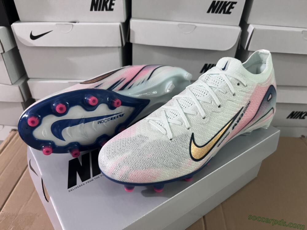 Nike Air Zoom Mercurial Vapor 16 Elite AG Low-Tops Football Boots - Jade/Yellow/Pink/Blue