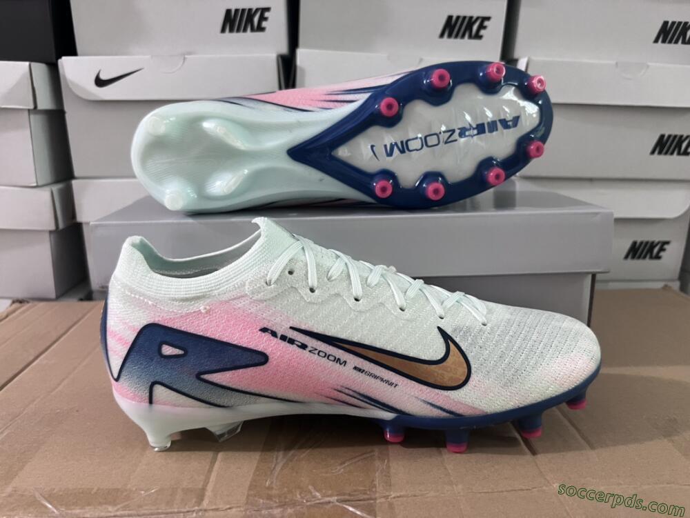 Nike Air Zoom Mercurial Vapor 16 Elite AG Low-Tops Football Boots - Jade/Yellow/Pink/Blue