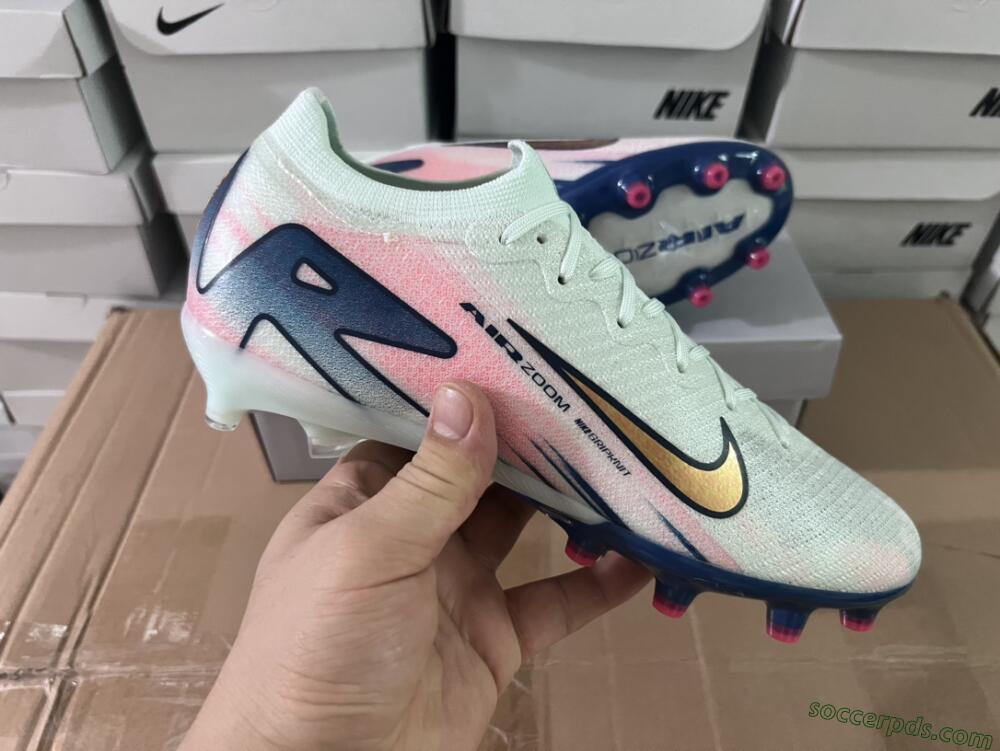 Nike Air Zoom Mercurial Vapor 16 Elite AG Low-Tops Football Boots - Jade/Yellow/Pink/Blue