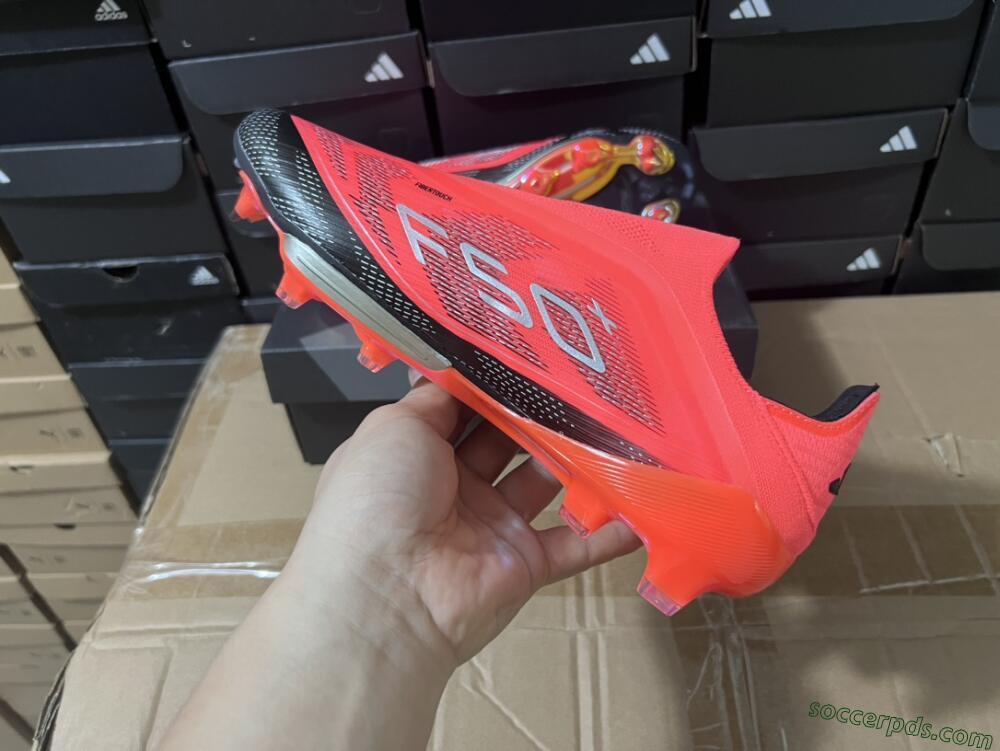 Adidas F50+ Lightstrike Pro Laceless FG Low-Tops Football Boots - Red/Black/Silver