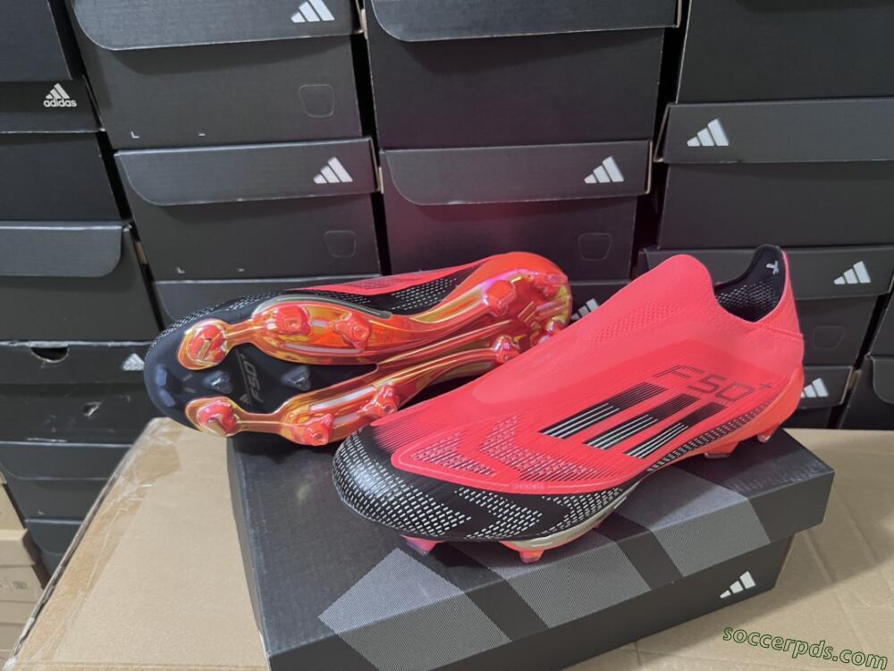 Adidas F50+ Lightstrike Pro Laceless FG Low-Tops Football Boots - Red/Black/Silver