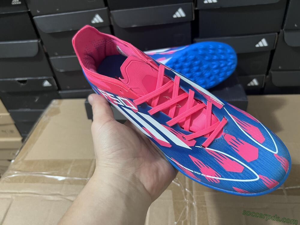 Adidas F50 Elite TF Low-Tops Football Shoes - Blue/Pink/White