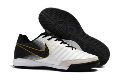 Nike Tiempo Ligera 4 IC Low-Tops Football Shoes - White/Black/Gold