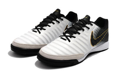 Nike Tiempo Ligera 4 IC Low-Tops Football Shoes - White/Black/Gold