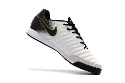 Nike Tiempo Ligera 4 IC Low-Tops Football Shoes - White/Black/Gold