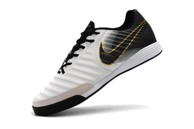 Nike Tiempo Ligera 4 IC Low-Tops Football Shoes - White/Black/Gold