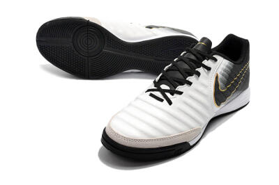 Nike Tiempo Ligera 4 IC Low-Tops Football Shoes - White/Black/Gold
