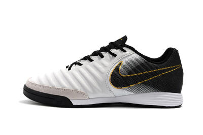 Nike Tiempo Ligera 4 IC Low-Tops Football Shoes - White/Black/Gold