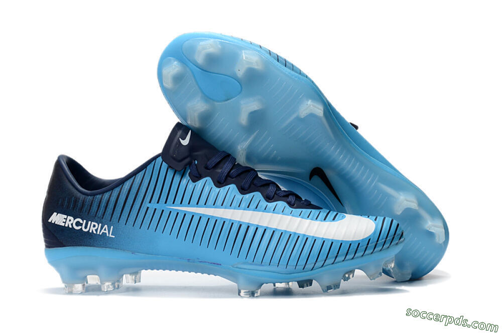Nike Mercurial Vapor 11 FG Low-Tops Football Boots - Blue/White/Black 1