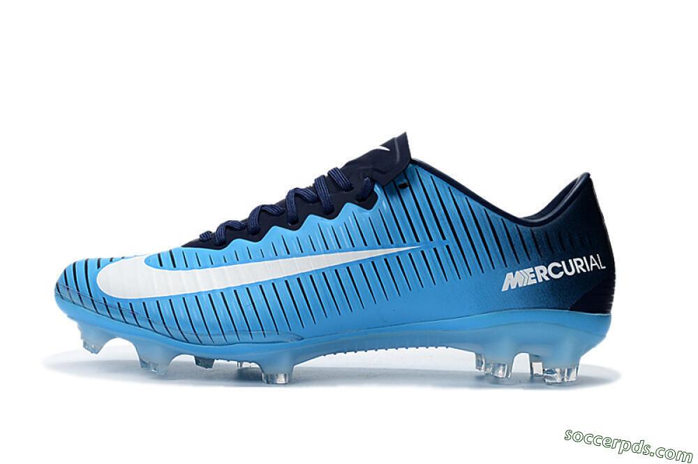 Nike Mercurial Vapor 11 FG Low-Tops Football Boots - Blue/White/Black 2