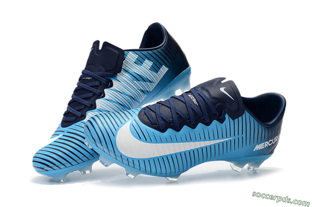 Nike Mercurial Vapor 11 FG Low-Tops Football Boots - Blue/White/Black 6