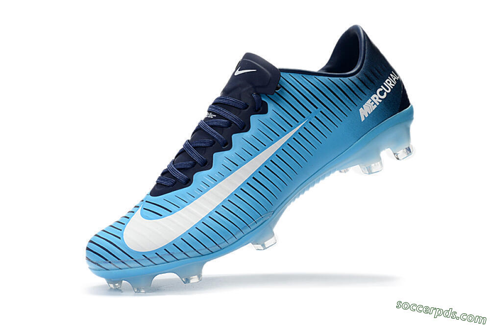 Nike Mercurial Vapor 11 FG Low-Tops Football Boots - Blue/White/Black 8