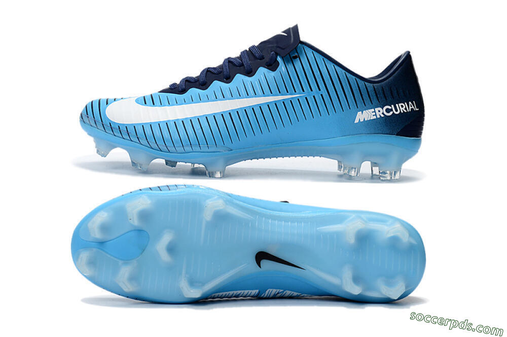 Nike Mercurial Vapor 11 FG Low-Tops Football Boots - Blue/White/Black 0