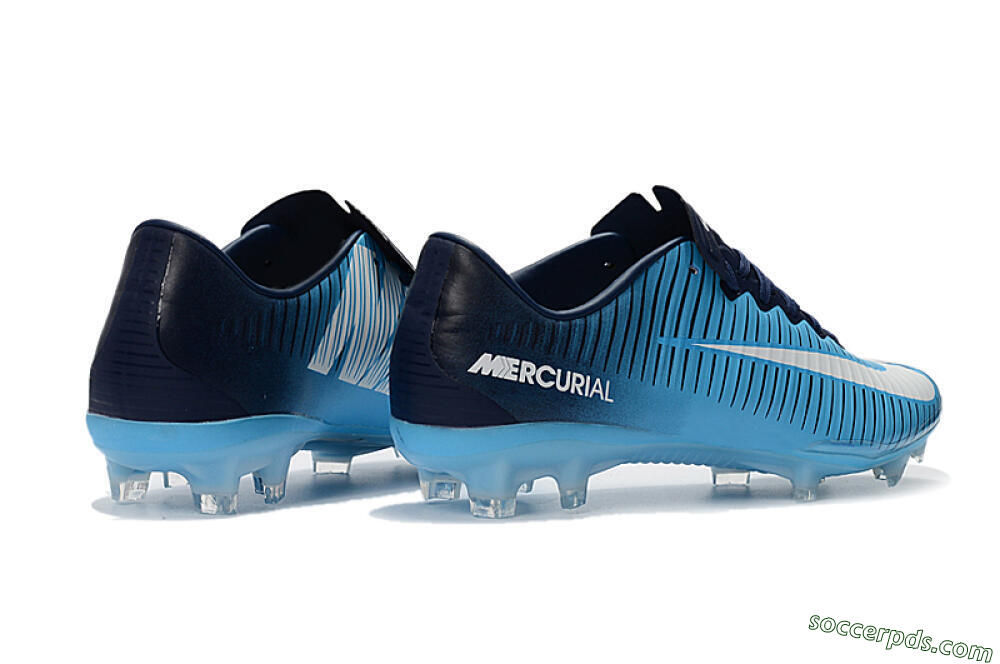Nike Mercurial Vapor 11 FG Low-Tops Football Boots - Blue/White/Black 9