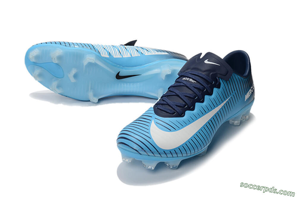 Nike Mercurial Vapor 11 FG Low-Tops Football Boots - Blue/White/Black 3
