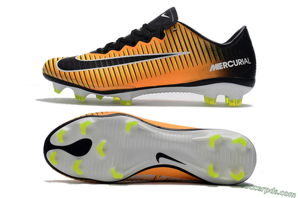 Nike Mercurial Vapor 11 FG Low-Tops Football Boots - Orange/Black/White 0