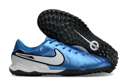 Nike Tiempo Legend 10 Academy TF Low-Tops Football Shoes - Blue/White/Black
