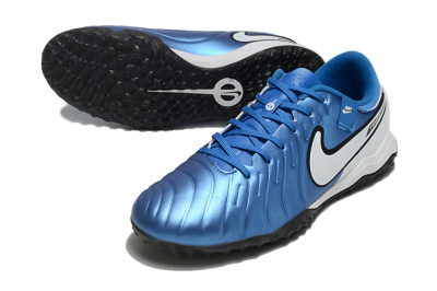 Nike Tiempo Legend 10 Academy TF Low-Tops Football Shoes - Blue/White/Black