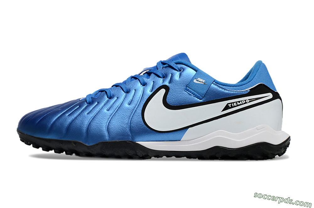 Nike Tiempo Legend 10 Academy TF Low-Tops Football Shoes - Blue/White/Black 2