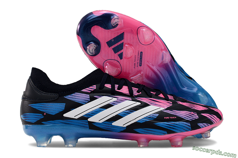 Adidas Copa Pure 2 FG Low-Tops Football Boots - Black/Pink/Blue 1