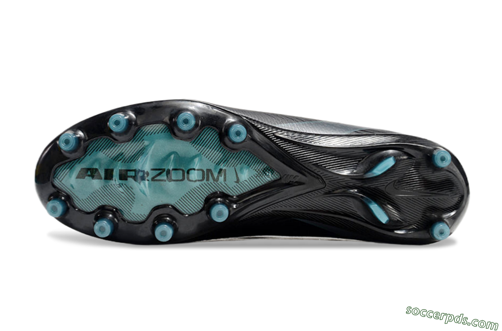 Nike Air Zoom Mercurial Vapor 16 Elite AG Low-Tops Football Boots - Black/Grey/Blue 4