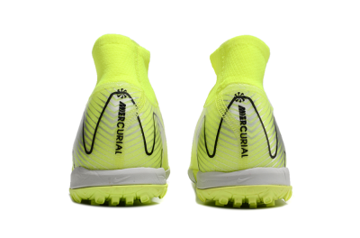 Nike Air Zoom Mercurial Superfly 10 Elite TF High-Tops Football Shoes - Yellow/Silver/Black