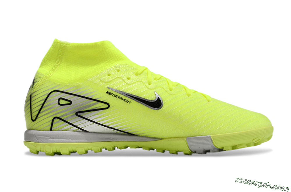 Nike Air Zoom Mercurial Superfly 10 Elite TF High-Tops Football Shoes - Yellow/Silver/Black 6
