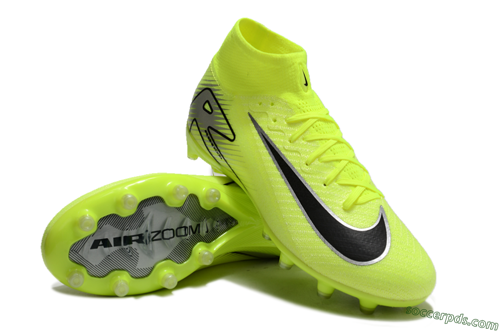Nike Air Zoom Mercurial Superfly 10 Elite AG High-Tops Football Boots - Yellow/Silver/Black 3