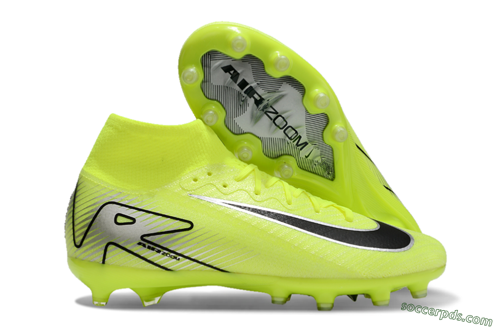 Nike Air Zoom Mercurial Superfly 10 Elite AG High-Tops Football Boots - Yellow/Silver/Black 1
