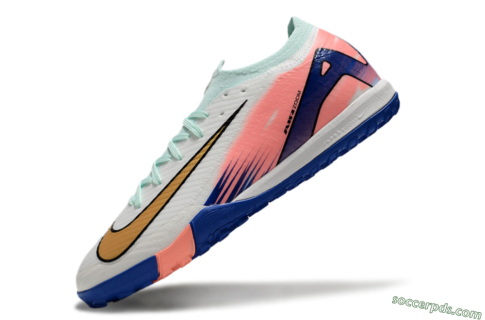 Nike Air Zoom Mercurial Vapor 16 Elite TF Low-Tops Football Shoes - Jade/Pink/Blue 5