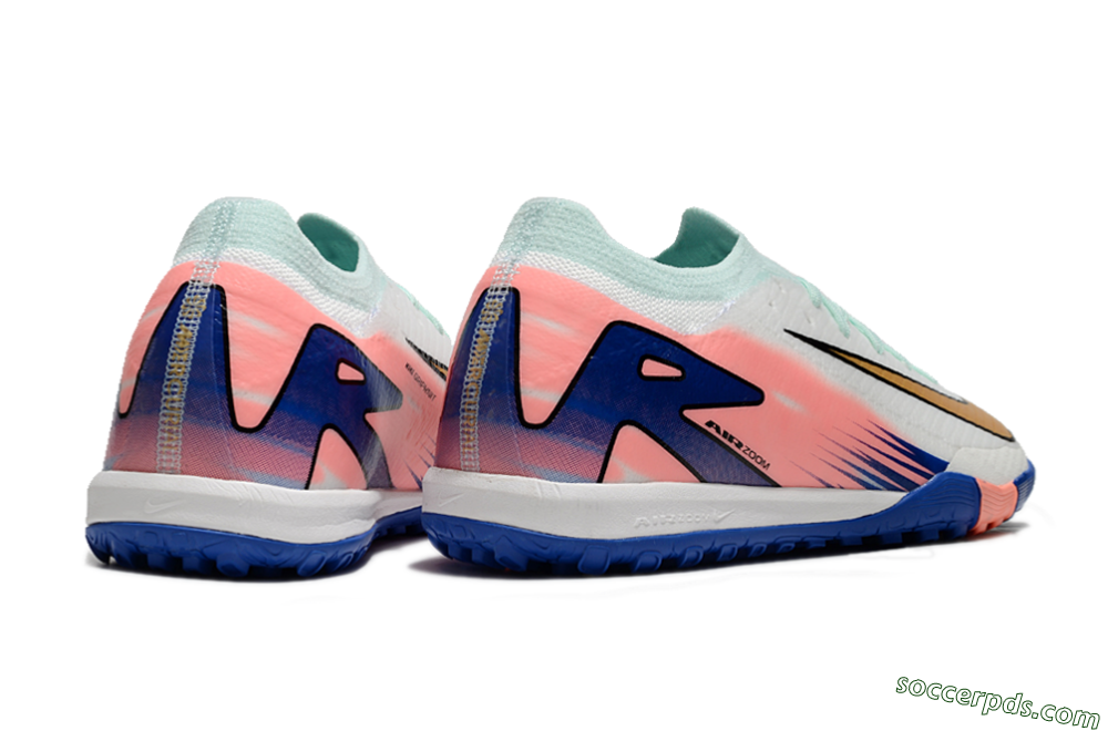 Nike Air Zoom Mercurial Vapor 16 Elite TF Low-Tops Football Shoes - Jade/Pink/Blue 6