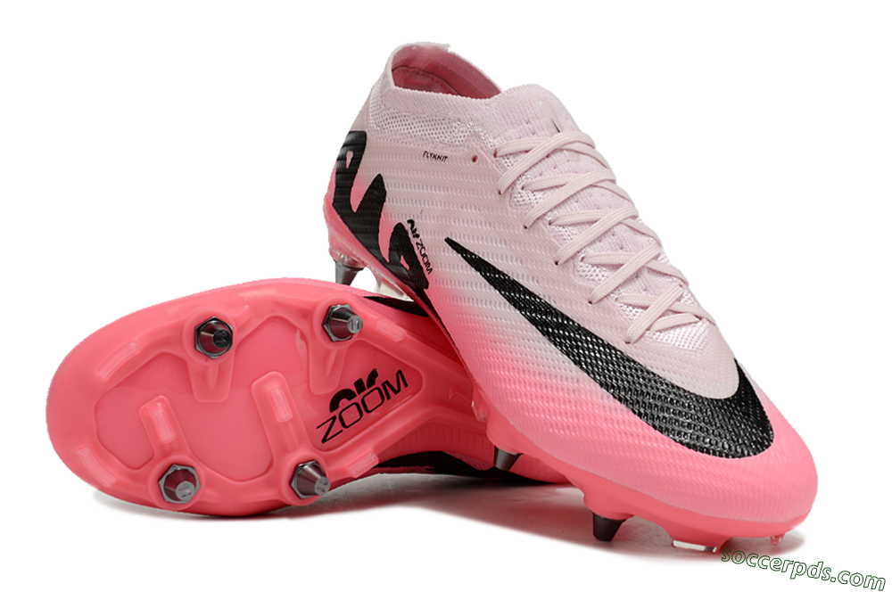 Nike Air Zoom Mercurial Vapor 15 Elite SG Low-Tops Football Boots - Pink/Black 4
